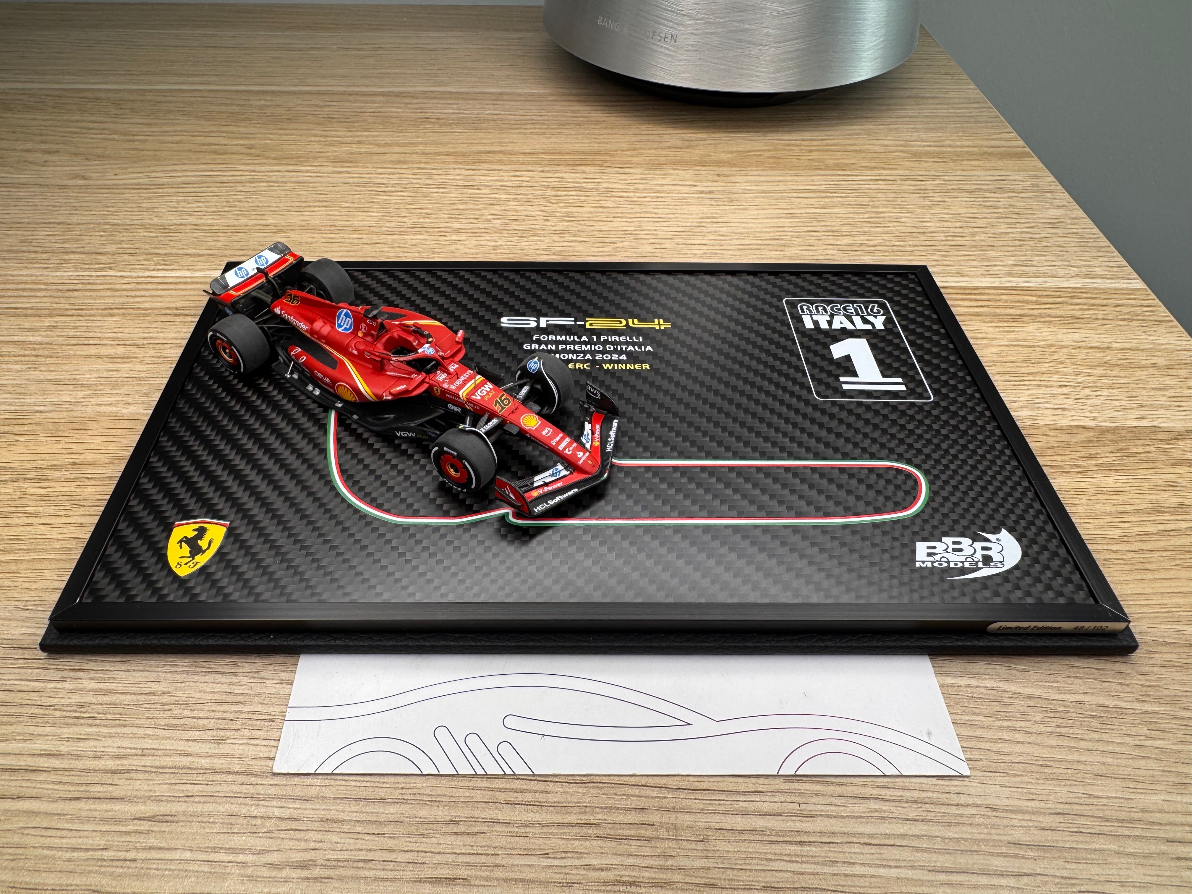 Ferrari SF24 Monza GP 2024 Special carbon box - Leclerc Winner - 1:43
