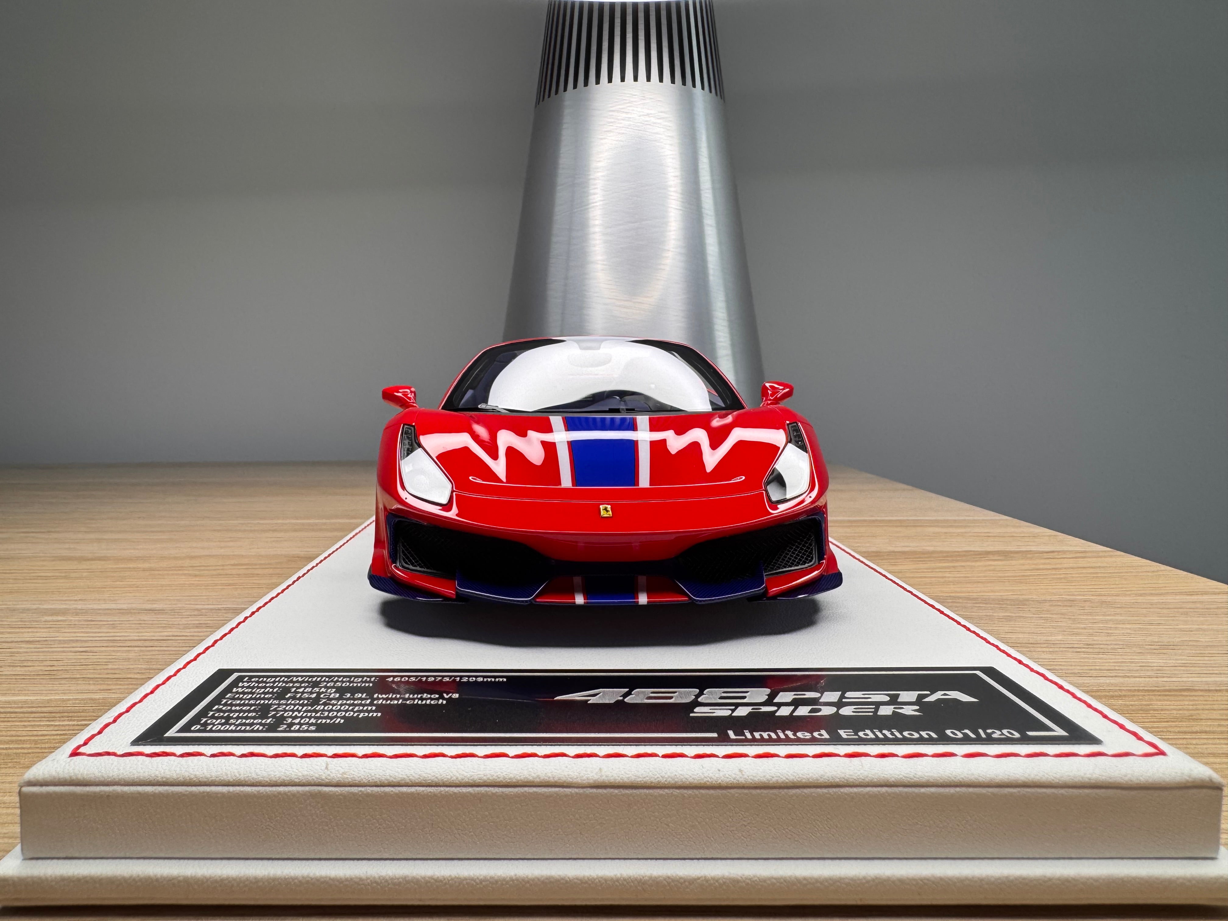Ferrari 488 Pista Spider - Rosso Corsa - 1:18