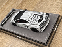 Load image into Gallery viewer, Lamborghini Aventador SV - Gloss White / Black Stripes - 1:43
