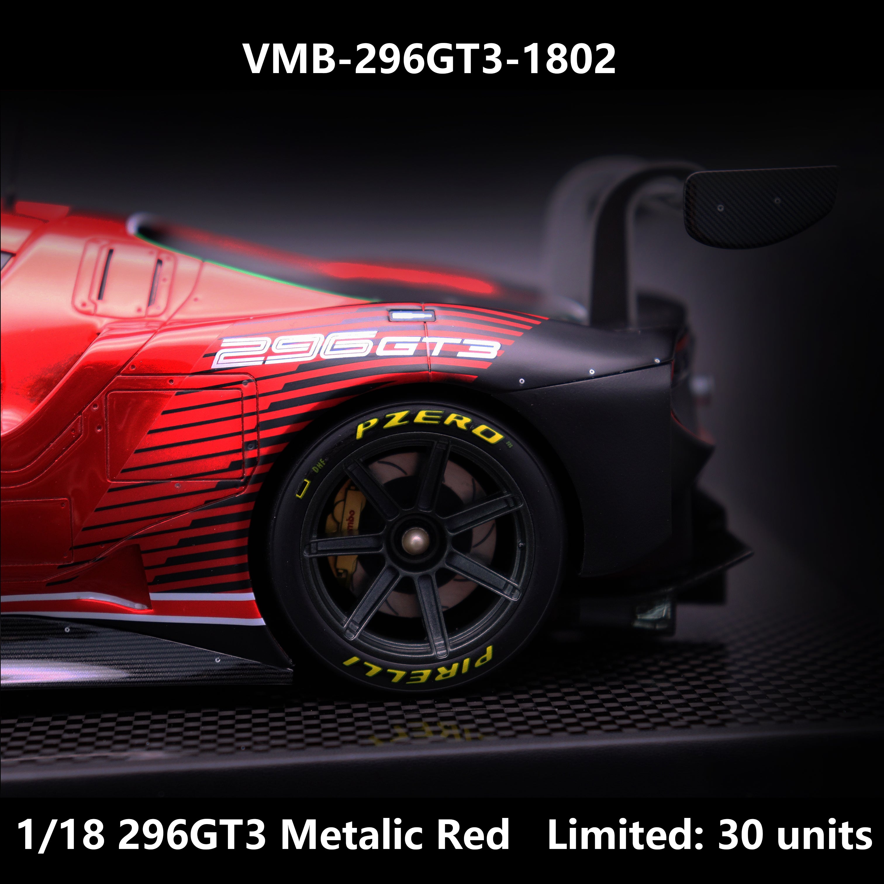 Ferrari 296 GT3 - Metallic Red - 1:18
