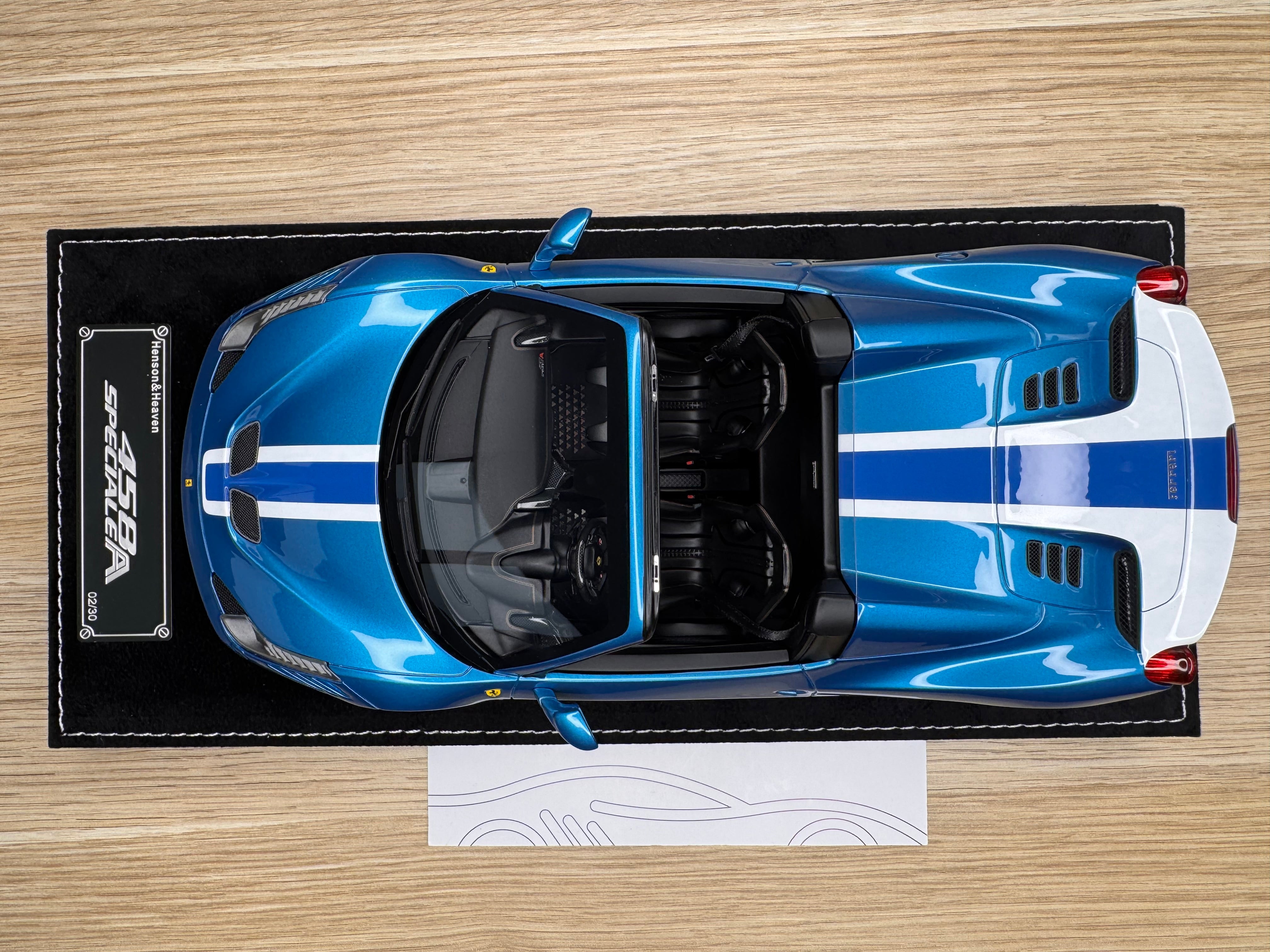 Ferrari 458 Speciale Aperta - Artemis Green / Blue - 1:18