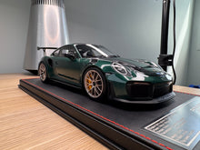 Load image into Gallery viewer, Porsche 911 GT2RS - PTS Forest Green Metallilc on black leather base - 1:18
