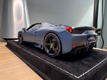 Load image into Gallery viewer, Ferrari 458 Speciale Aperta - Abu Dhabi Blue matte - 1:18
