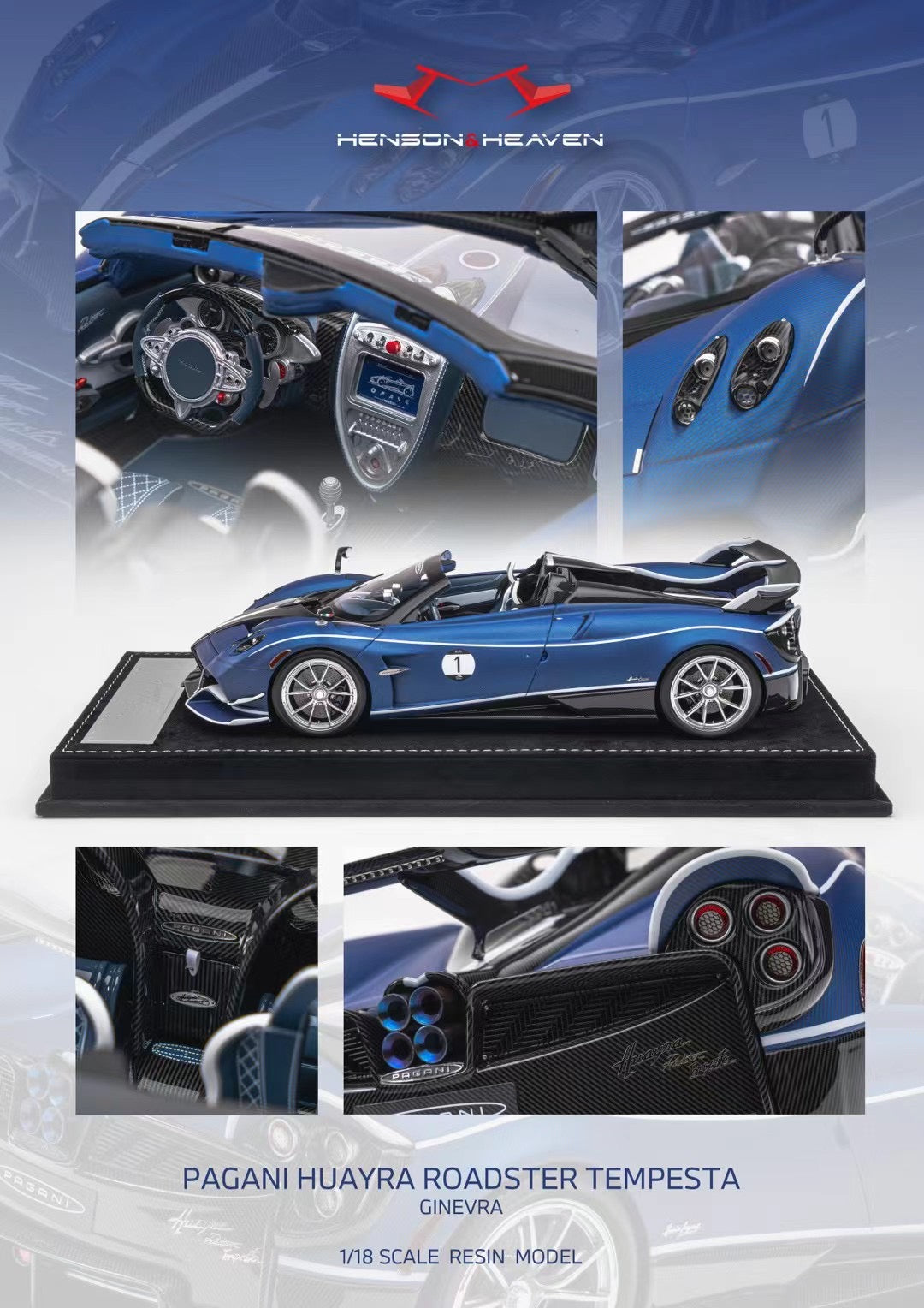 Pagani Huayra Roadster Tempesta - Ginevra - 1:18
