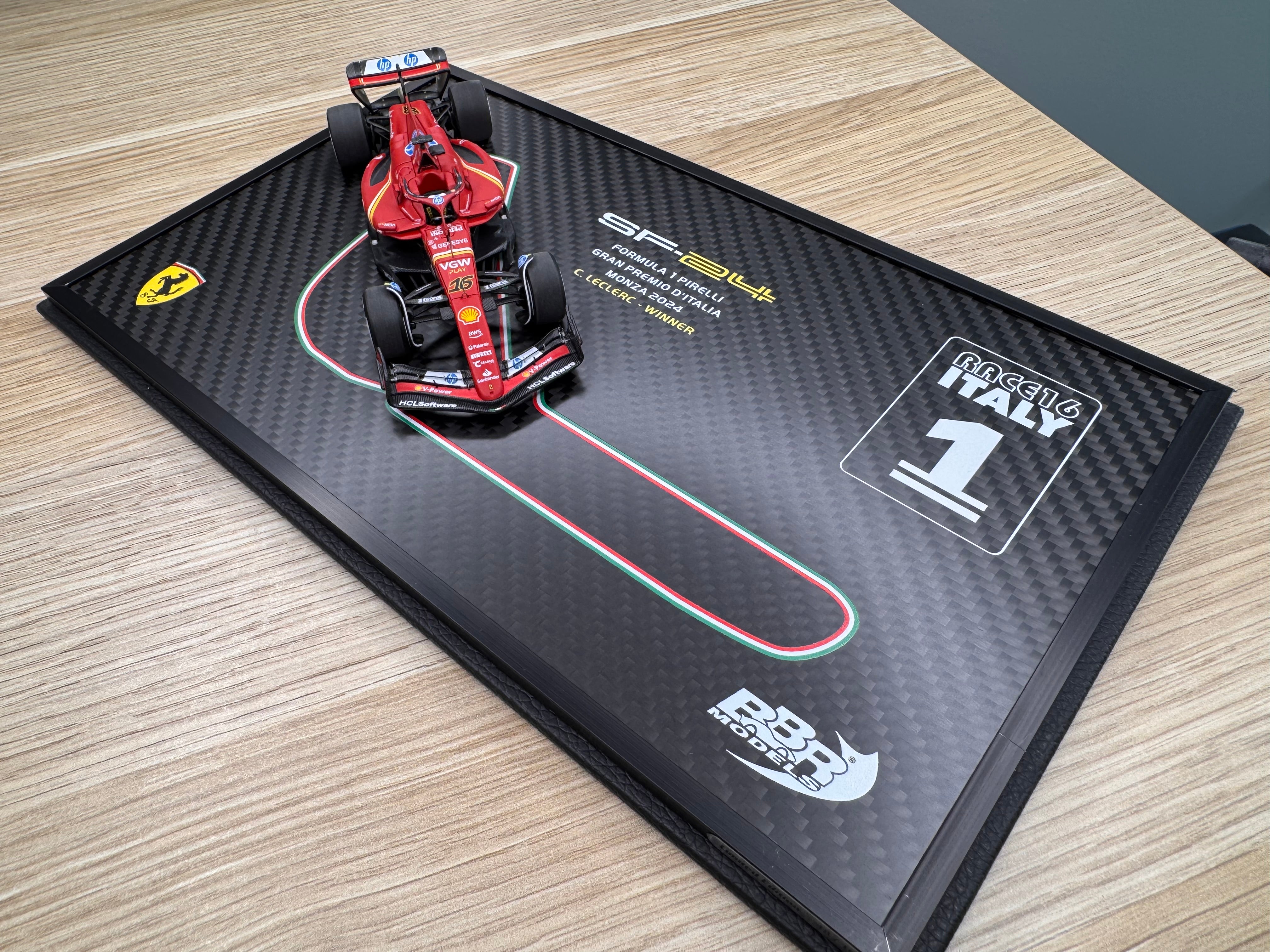 Ferrari SF24 Monza GP 2024 Special carbon box - Leclerc Winner - 1:43