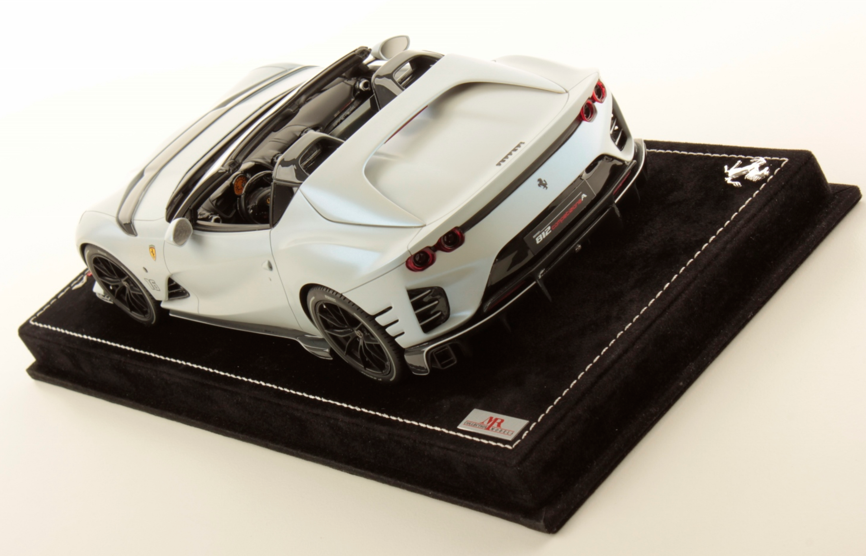 Ferrari 812 Competizione A - Bianco Onda Marina matte with open roof C Leclerc - 1:18