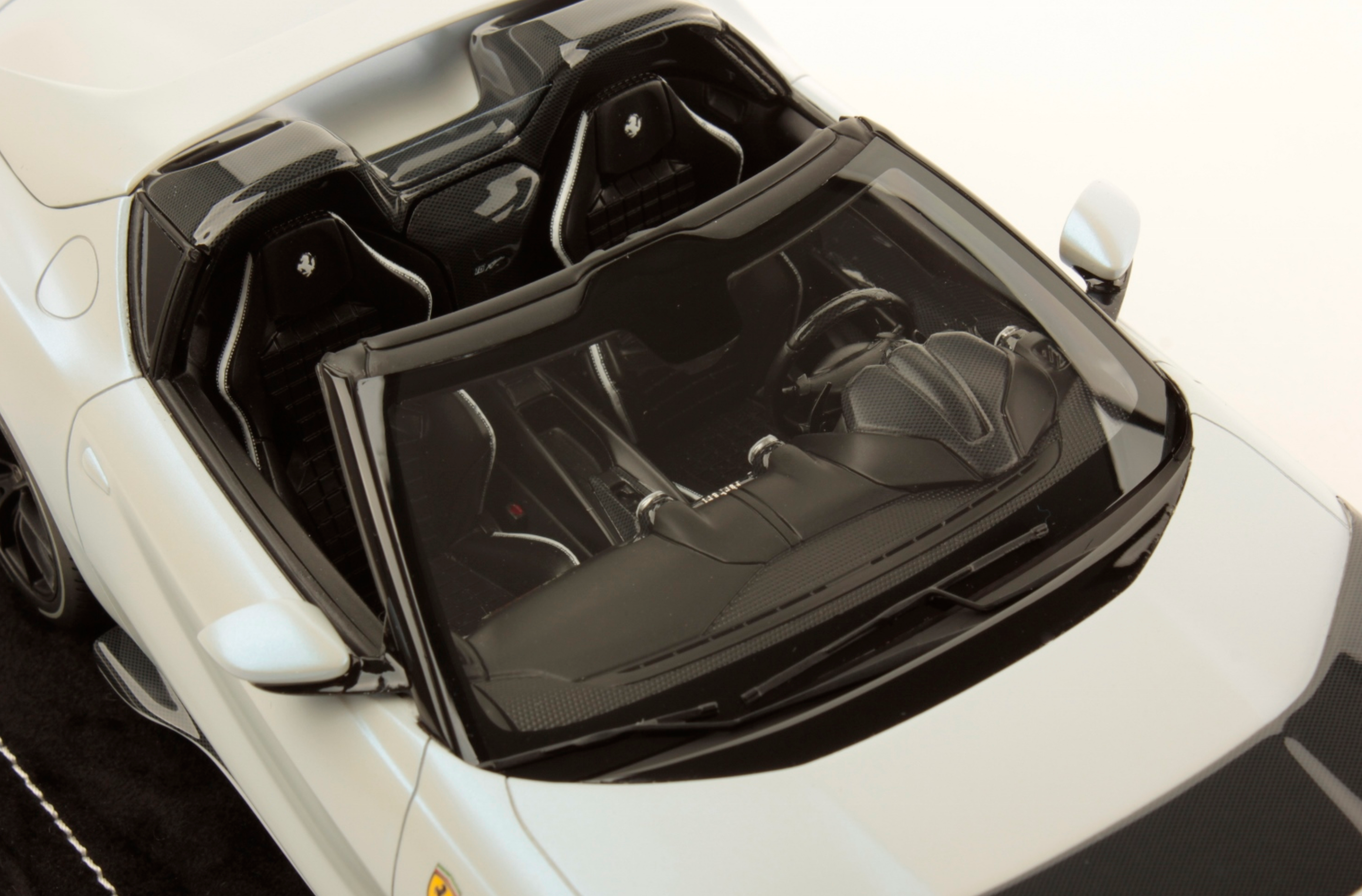 Ferrari 812 Competizione A - Bianco Onda Marina matte with open roof C Leclerc - 1:18