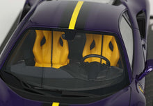 Load image into Gallery viewer, Ferrari 488 Pista - Purple Al Humaid with yellow-black stripe - 1:18
