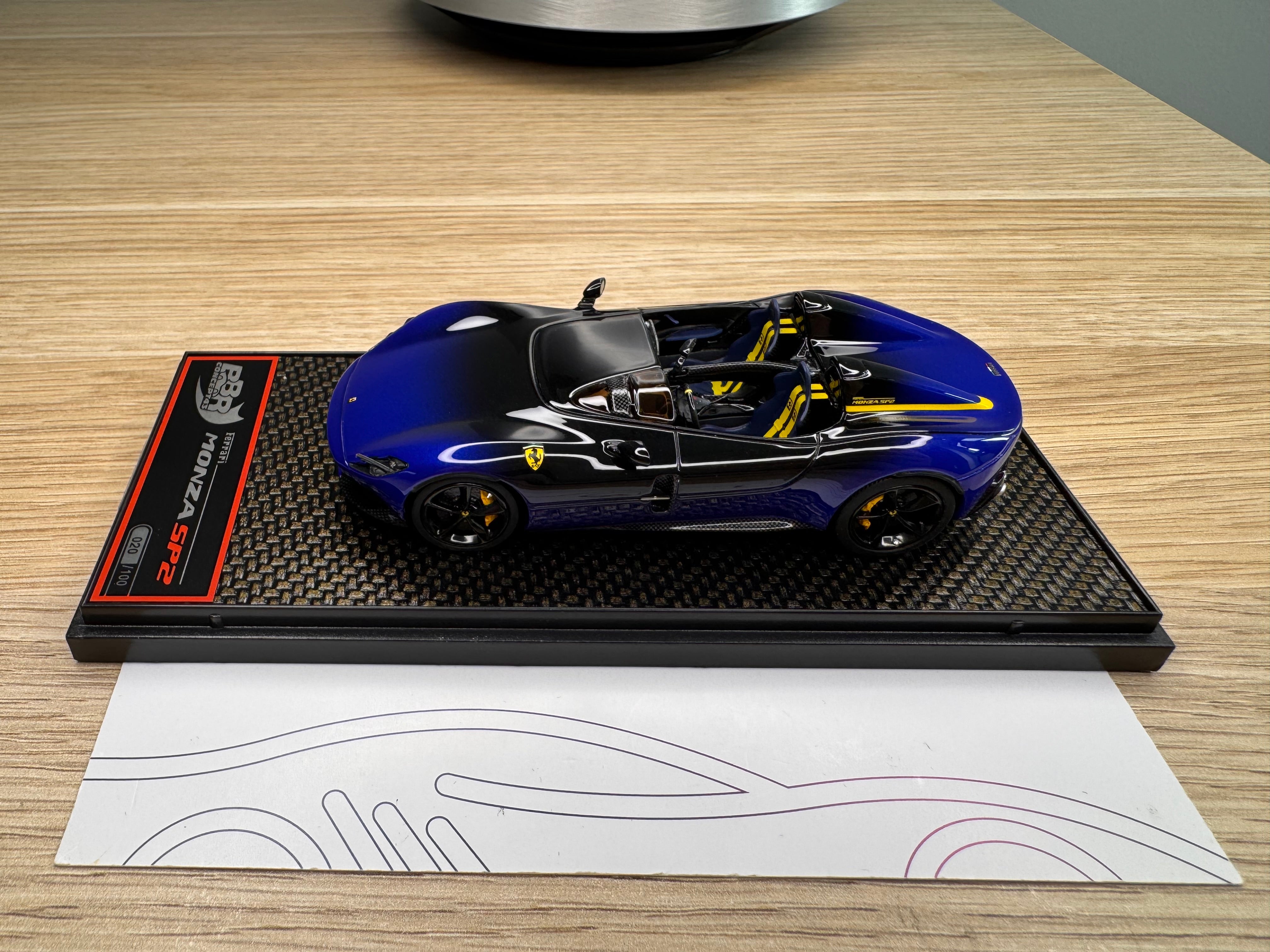 Ferrari Monza SP2 - Blu Viery - New Black Daytona - 1:43