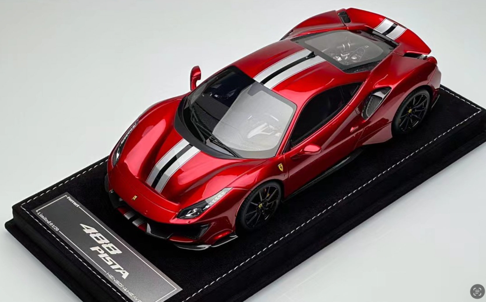 Ferrari 488 Pista - Rosso Fuoco - 1:18