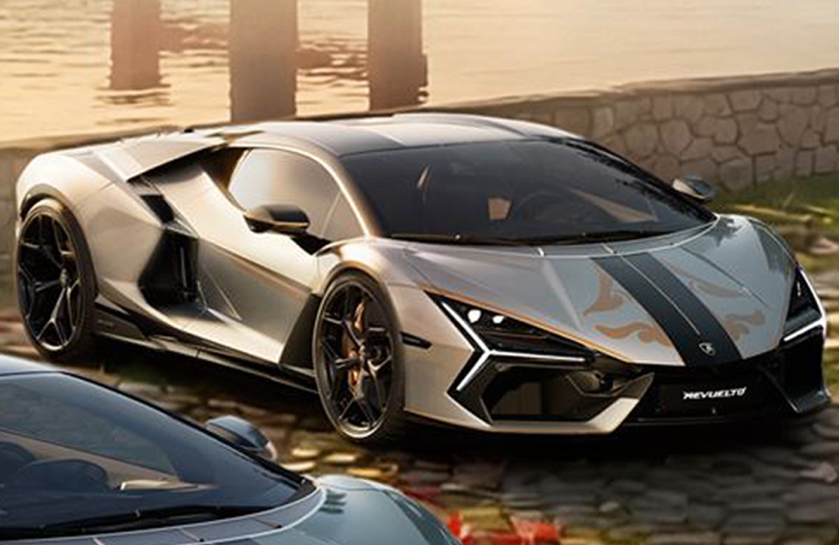Lamborghini Revuelto Impavido - Grigio Artis Lucido (Shiny) - Nero Noctis (Shiny) - 1:18