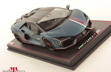 Load image into Gallery viewer, Lamborghini Revuelto - Blu Marinus with Livery Bianco Monocerus - Rosso Mut LE63 - 1:18

