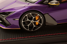 Load image into Gallery viewer, Lamborghini Revuelto - Viola Pasifae with yellow livery - 1:18
