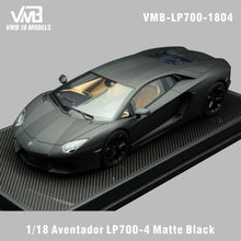 Load image into Gallery viewer, Lamborghini Aventador LP700-4 - Matte Black - 1:18
