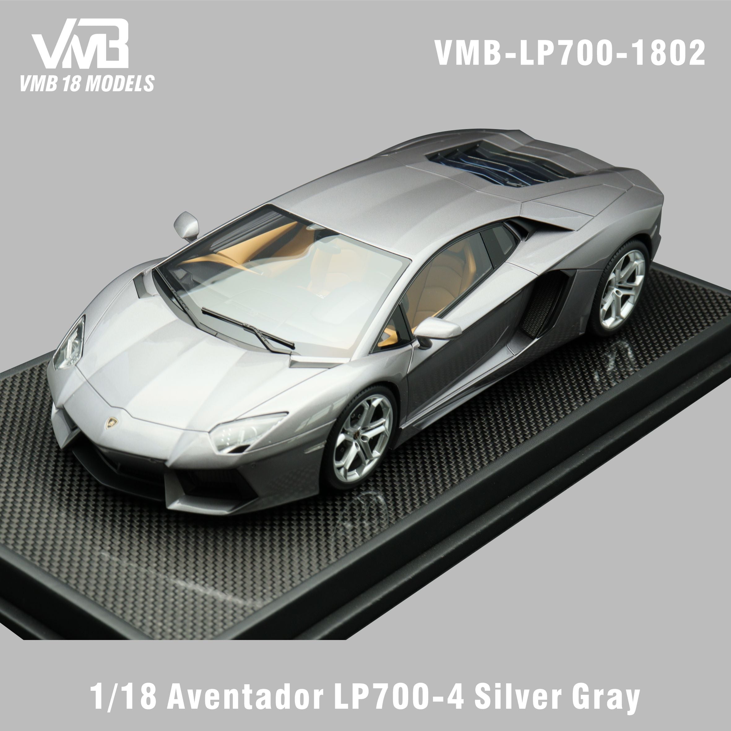 Lamborghini Aventador LP700-4 - Silver Gray - 1:18