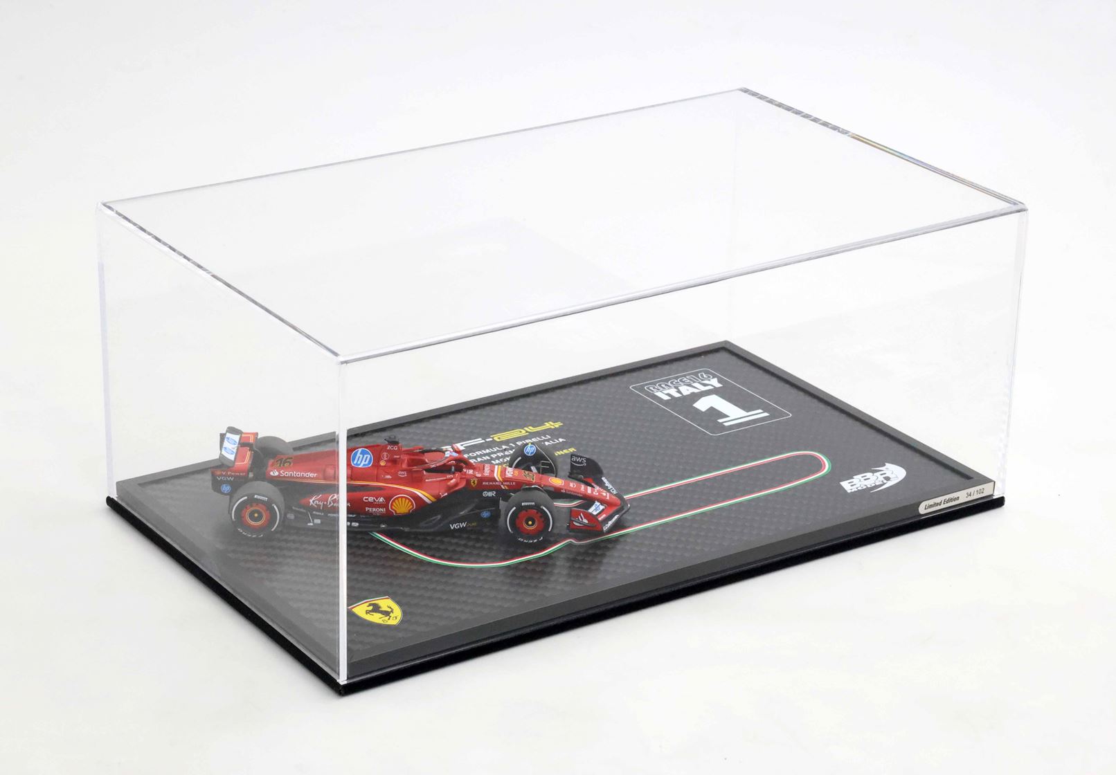 Ferrari SF24 Monza GP 2024 Special carbon box - Leclerc Winner - 1:43