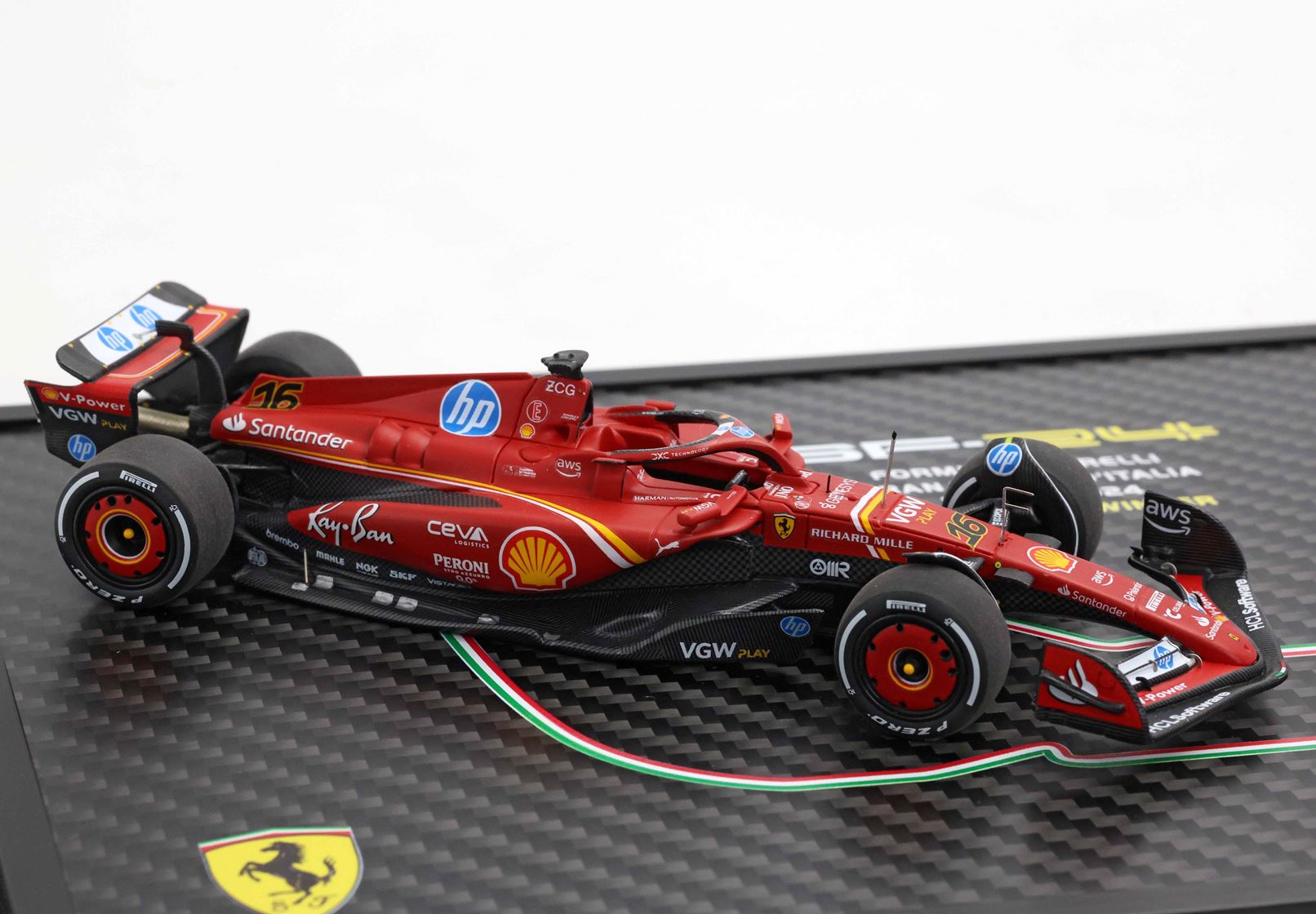 Ferrari SF24 Monza GP 2024 Special carbon box - Leclerc Winner - 1:43