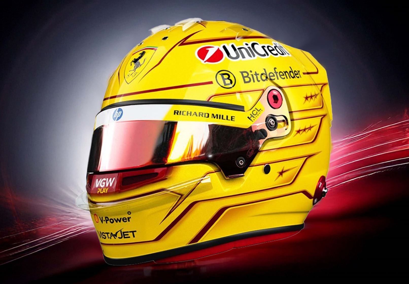 Lewis Hamilton season 2025 mini helmet - 1:2