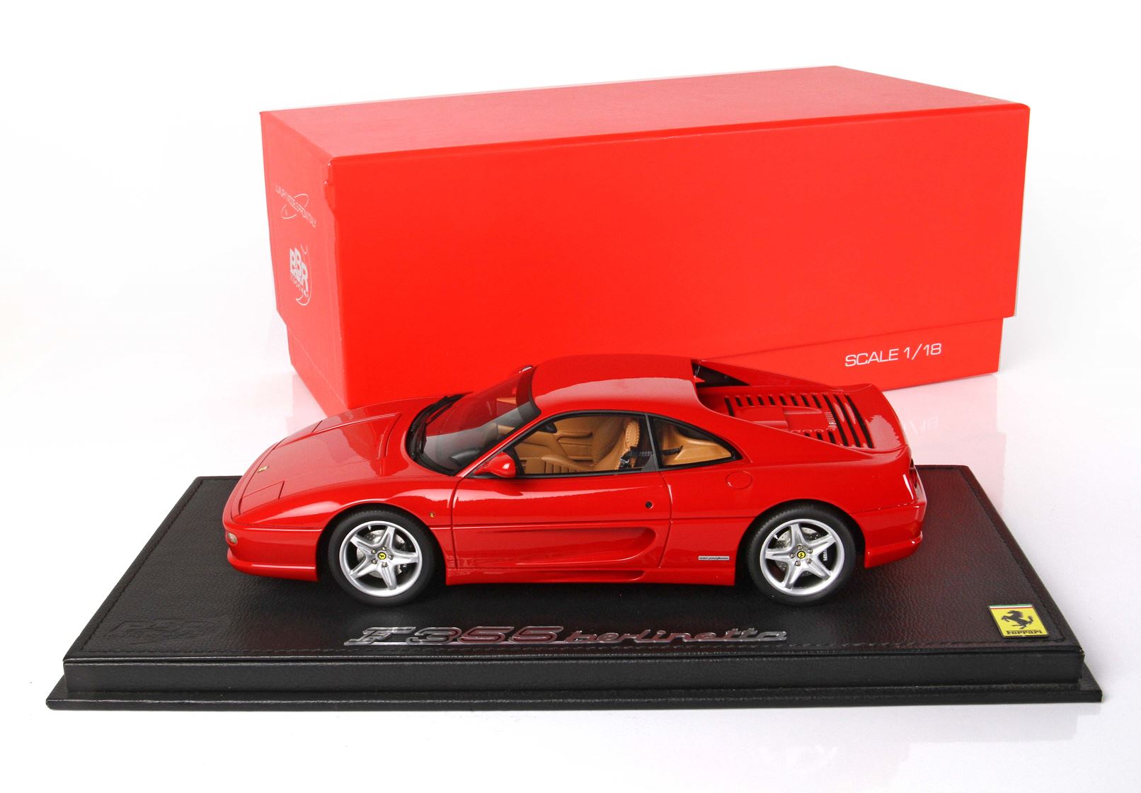 Ferrari F355 Berlinetta - Rosso Corsa beige interior manual gear - 1:18