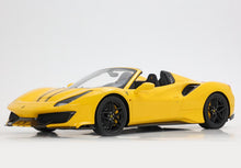 Load image into Gallery viewer, Ferrari 488 Pista Spider - Giallo Modena with two black stripes - 1:18
