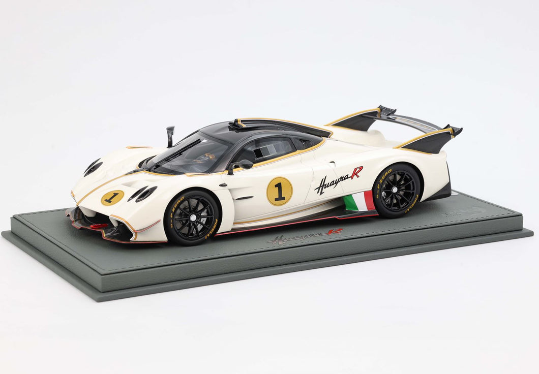 Pagani Huayra R - White Benny with gloss carbon roof - 1:18
