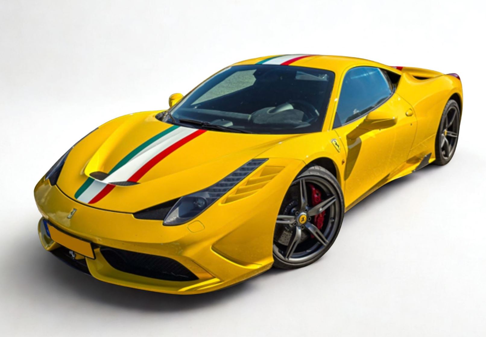 Ferrari 458 Speciale - Giallo Modena with Italian stripe - 1:18