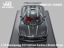 Load image into Gallery viewer, Koenigsegg CCX Edition - Carbon and Green Stripe - 1:18
