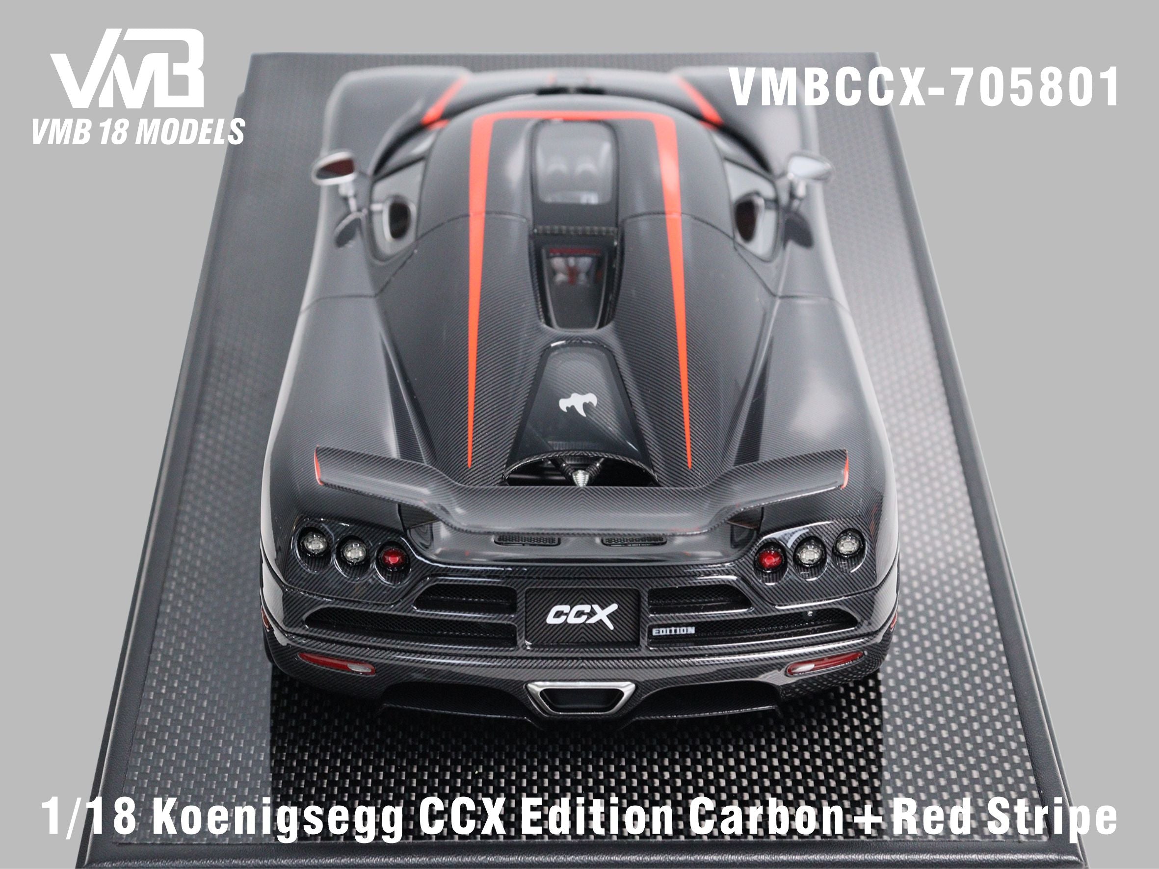 Koenigsegg CCX Edition - Carbon and Red Stripe - 1:18