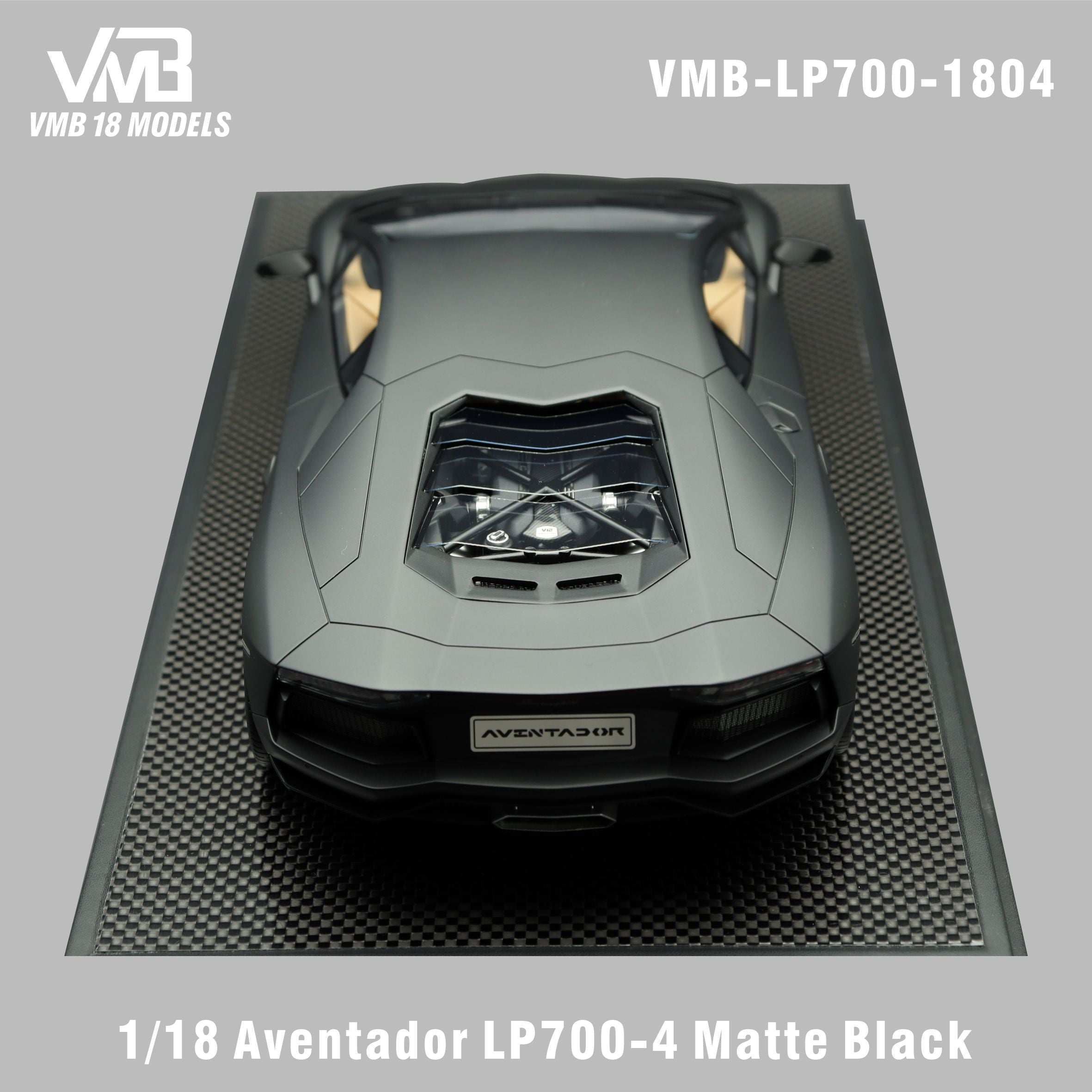 Lamborghini Aventador LP700-4 - Matte Black - 1:18