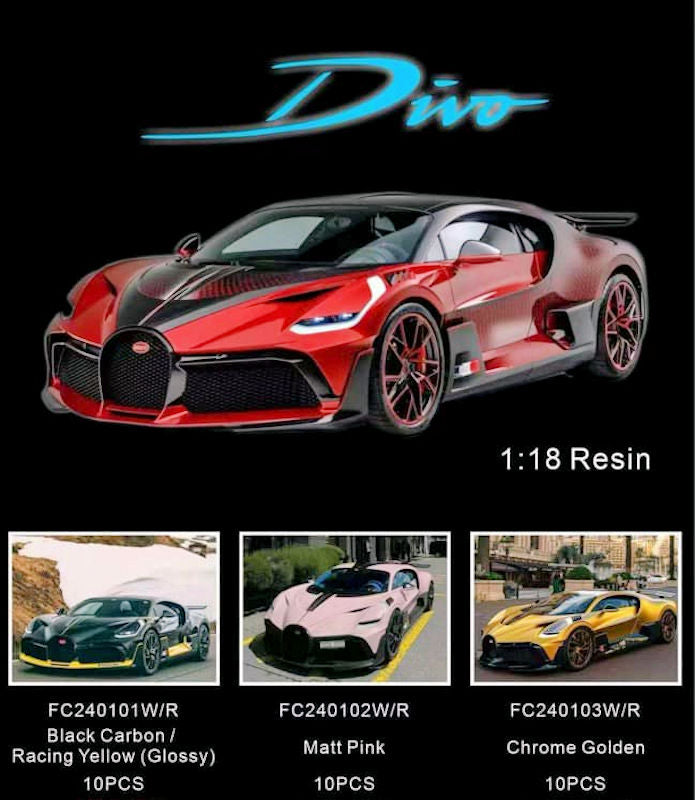 Bugatti Divo - multiple colours - 1:18