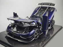 Load and play video in Gallery viewer, Koenigsegg One:1 Blue Carbon open parts - 1:8
