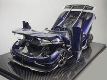 Load and play video in Gallery viewer, Koenigsegg One:1 Blue Carbon open parts - 1:8
