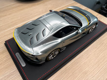 Load image into Gallery viewer, Ferrari 812 Competizione - Coburn grey with horizontal yellow fly stripe - 1:18
